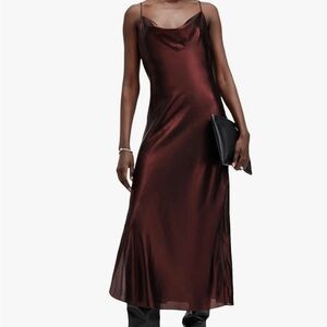 All Saints Metallic Red Hadley Dress
